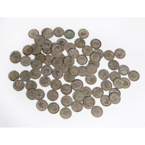 78 - SUBSTANTIAL NUMBER OF GEORGE V 1920 - 26 SHILLINGS, most in worn condition, 51 oz all in