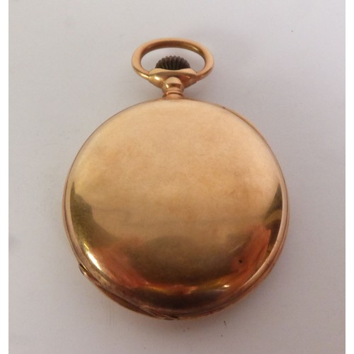 24 - CONTINENTAL OPEN FACED POCKET WATCH, white Roman dial with subsidiary seconds dial, keyless movement... 