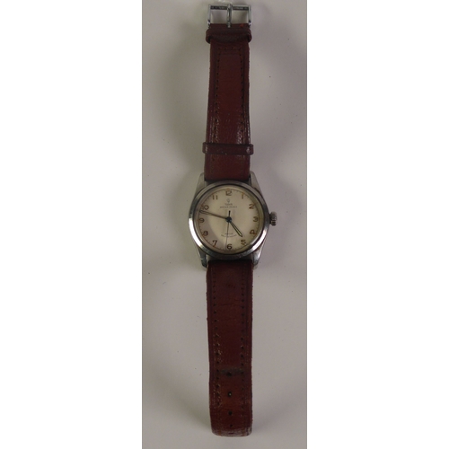 22 - GENT’S TUDOR OYSTER-PRINCE ROTOR SELF-WINDING STAINLESS STEEL WRISTWATCH, CIRCA 1950S, silvered Arab... 