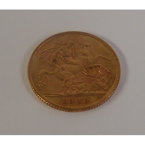 67 - GEORGE V 1926 HALF SOVEREIGN (EF)