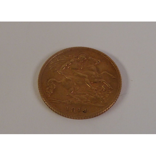 68 - GEORGE V 1914 HALF SOVEREIGN