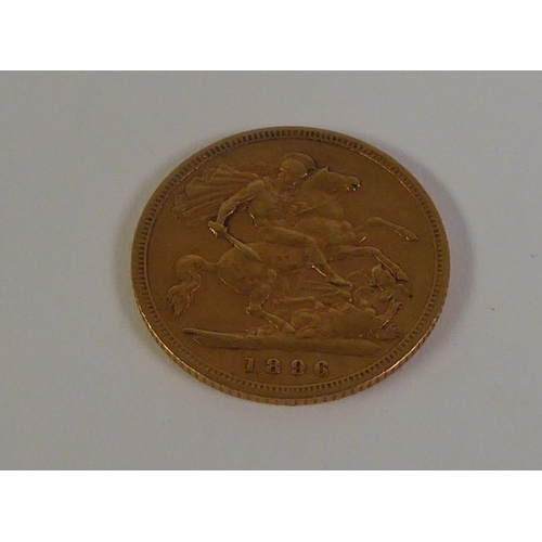 70 - VICTORIA 1896 HALF SOVEREIGN