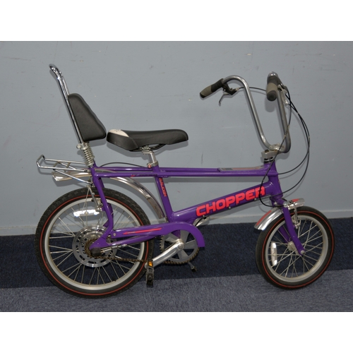 216 - RALEIGH CHOPPER MK III, in purple paintwork with pink decals and Sturmey Archer twist change gears