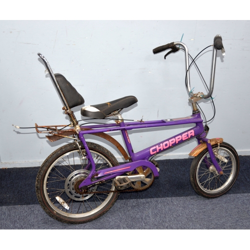 217 - RALEIGH CHOPPER MK III, in purple paintwork with lilac decals and Sturmey Archer twist change gears