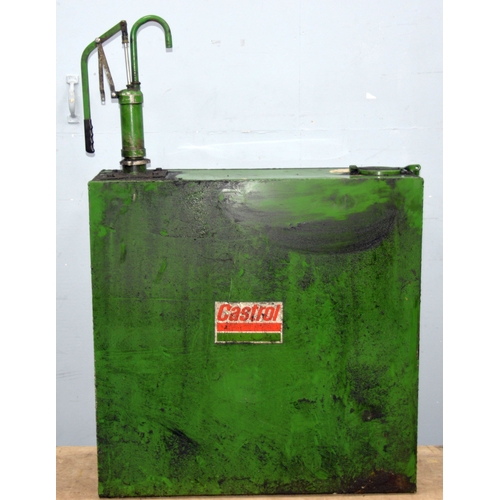 265 - AUTOMOBILIA: Castrol rectangular oil dispensing cabinet with hand-cranked pump, 36