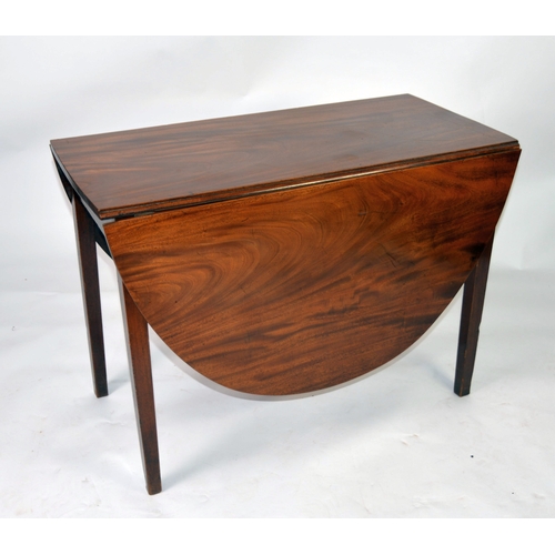 62 - GEORGE III MAHOGANY DROP-LEAF table on square tapering legs, 38½