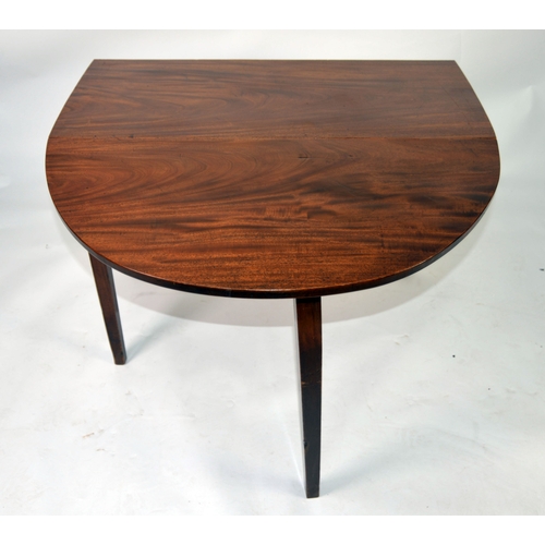 62 - GEORGE III MAHOGANY DROP-LEAF table on square tapering legs, 38½