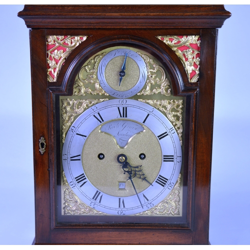 1 - RICHARD GROVE, LONDON, A GOOD GEORGE III MAHOGANY CASED BRACKET CLOCK. The twin fusee movement with ... 