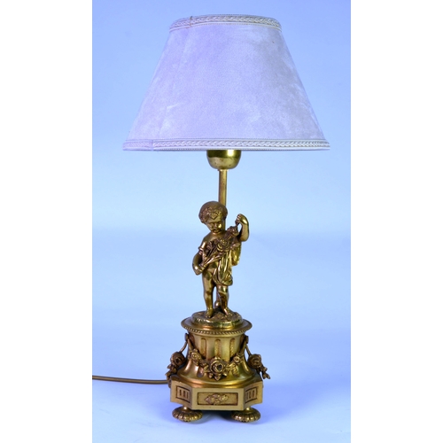 41 - EDWARDIAN W & T AVERY CAST IRON and POLISHED BRASS BALANCE with two chain-suspended BRASS SCALES... 