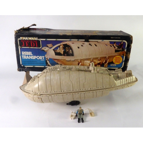 235 - STARWARS: Return of the Jedi 'Rebel' Transporter vehicle by Palitoy, elements missing, with original... 