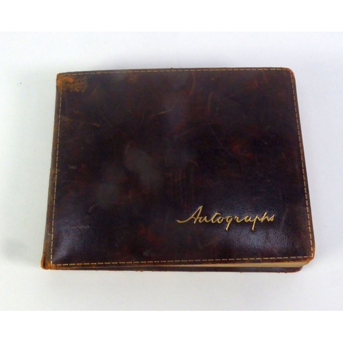 298 - AUTOGRAPH ALBUM, with autographs of stage and iceskating stars of the post-war eara, including Eddie... 