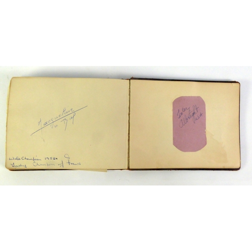 298 - AUTOGRAPH ALBUM, with autographs of stage and iceskating stars of the post-war eara, including Eddie... 