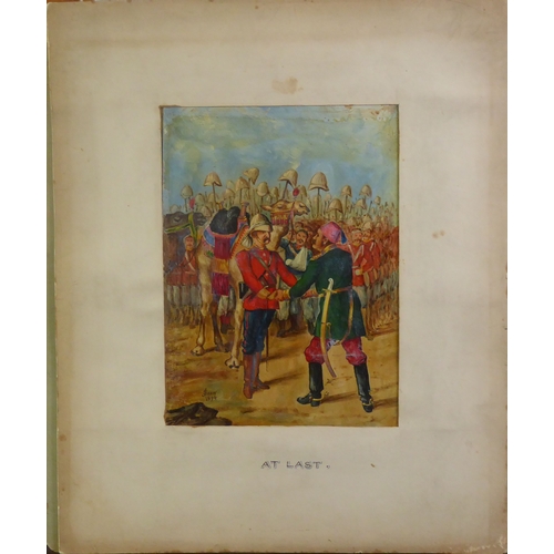 88 - J SHAW of BURY (LATE NINETEENTH CENTURY) OIL PAINTINGS ON BOARD, FOUR Patriotic Military subjects, o... 