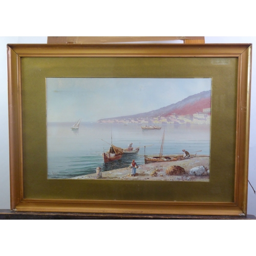 118 - Y GIANNI (LATE NINETEENTH/EARLY TWENTIETH CENTURY) GOUACHE DRAWINGS, A PAIR Views of the Bay of Napl... 