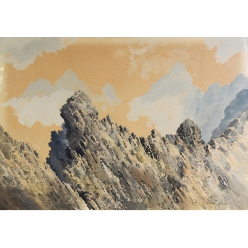 142 - EDWIN GRIEG HALL (1929-2017) PAIR OF WATERCOLOURS Rocky Mountain ridges, one titled ‘Cuilins’ Signed... 