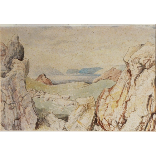 147 - EDWARD BOUVERIE HOYTON (1900-1988)WATERCOLOURView from the fell tops Signed indistinctly lower right... 