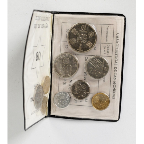 347 - COINS AND TOKENS: Small group of mid-twentieth century and later continental and world coinage inclu... 