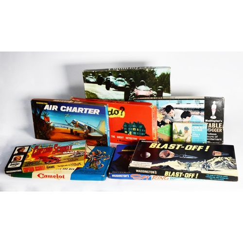 230 - TWENTY THREE JOHN WADDINGTON LTD BOARD GAMES mostly late 1960's/1970's a few older, comprising; 'MON... 