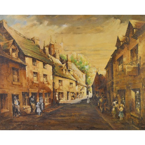 94 - ERIC WILLIAMSON (TWENTIETH CENTURY) FIVE OILS ON BOARD Four landscapes and a street sceneThree signe... 