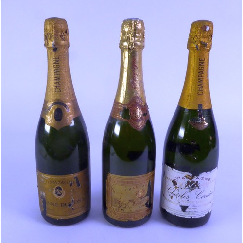 305 - THREE BOTTLES OF CHAMPAGNE viz Charles Cernier Special Reserve Vintage 1990; Robert Cudel and Filsde... 