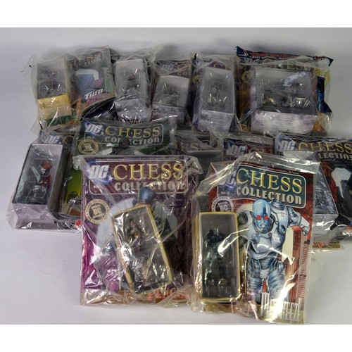 244A - 22 DC CHESS COLLECTION SUPER HEROES FIGURE CHESS PIECES, Batman in vision box and some packs  also w... 