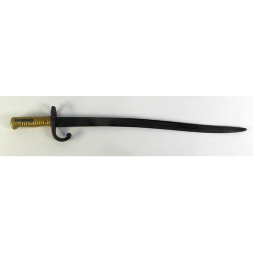 203A - FRENCH 1868 TYPE SWORD BAYONET, with 21 1/2