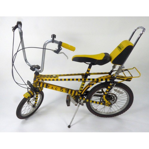 206 - RALEIGH CHOPPER MK III HACIENDA CUSTOM BIKE, in FAC 51 yellow and black striped paintwork by North W... 