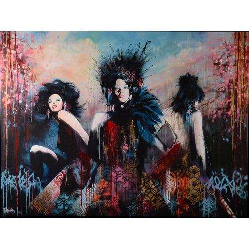 167 - TROIKA (c2019) ARTIST SIGNED LIMITED EDITION COLOUR PRINT ON CANVAS‘Trinity’ (35/95) with certificat... 