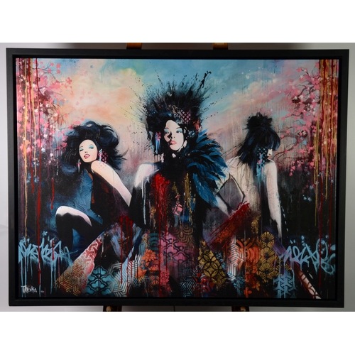 167 - TROIKA (c2019) ARTIST SIGNED LIMITED EDITION COLOUR PRINT ON CANVAS‘Trinity’ (35/95) with certificat... 