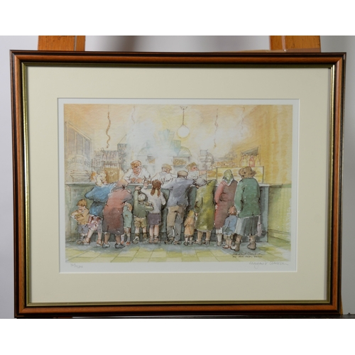 25 - MARGARET CLARKSON ARTIST SIGNED LIMITED EDITION COLOUR PRINT REPRODUCTION OF PEN AND WASH DRAWING'Pi... 