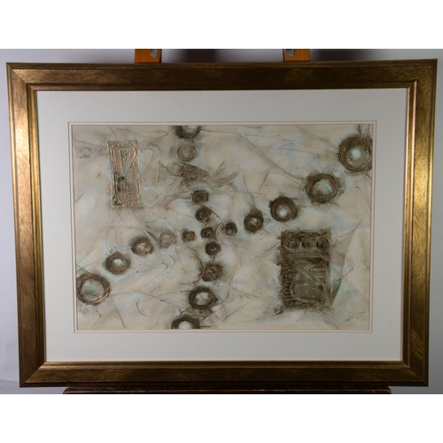 19 - MARK BRIERLEY (MODERN) MIXED MEDIA ON PAPER Untitled, Abstract Signed and dated 200819” x 27 ½” (48.... 