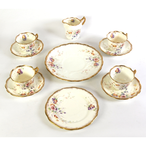 118 - AYNSLEY CHINA BLUEBELL TIME PATTERN COFFEE SERVICE of 15 pieces, (As Supplied to HM the Queen) and a... 