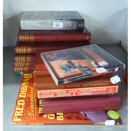 20 - 13 BOOKS AND 1 DVD, FRED DIBNAH BOOKS AND DVD ALSO VOLS 1-5 OF MODERN ENGINES AND POWER GENERATING (... 