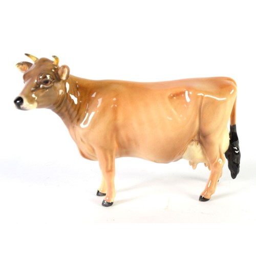 72 - BESWICK CHINA MODEL OF A NAMED PEDIGREE JERSEY COW, 4in (10cm) high