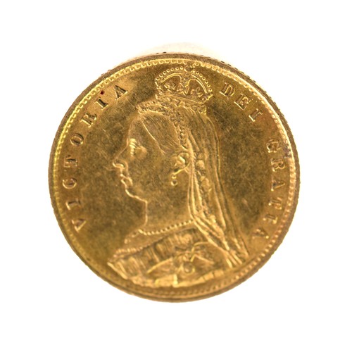 46 - QUEEN VICTORIA (1887) GOLD HALF SOVEREIGN (EF)