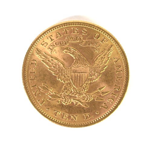 50 - UNITED STATES OF AMERICA LIBERTY HEAD (1895) TEN DOLLARS GOLD COIN (EF), 16.6 gms