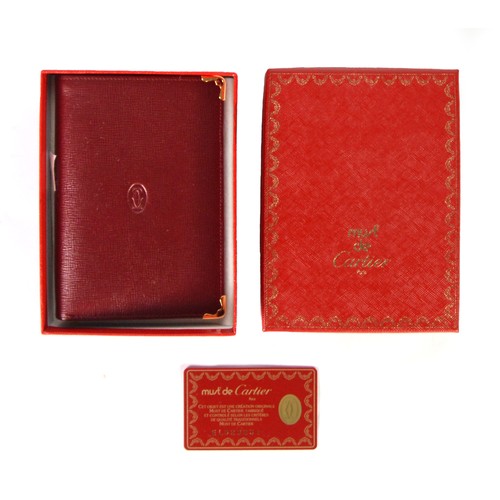 117 - MUST DE CARTIER burgundy leather wallet with zip fastening coin section 6