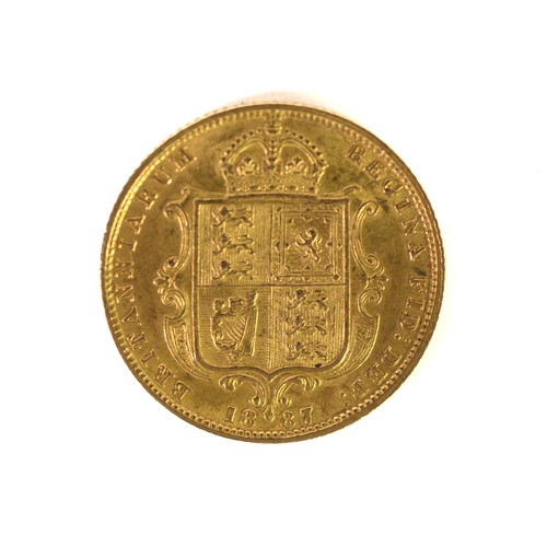 43 - QUEEN VICTORIA 1887 GOLD HALF SOVEREIGN