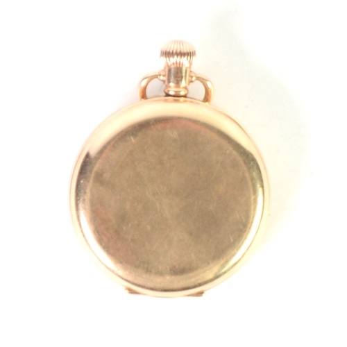 71 - WALTHAM 9ct GOLD FULL HUNTER POCKET WATCH with 15 jewels keyless movement, white roman dial with sub... 