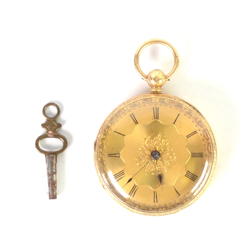 73 - L. SIMMONS, 7 ST. ANN'S SQUARE, MANCHESTER, No 37123, Victorian 18ct GOLD POCKET WATCH, with key win... 