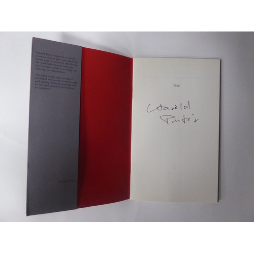 19 - Harold Pinter - War, pub Faber and Faber, UK 1ST Edition, 2003, PB. This edition, SIGNED by Harold P... 