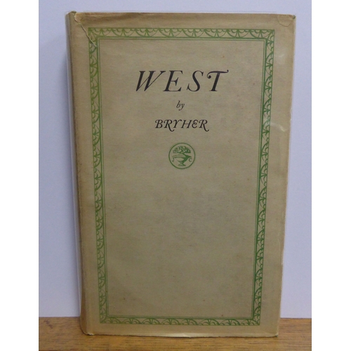 92 - Annie Winifred Ellerman (Bryher) - West, pub Jonathan Cape, 1925 1st edition, with dj, priced 4s 6d ... 