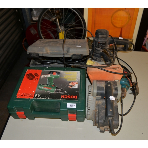 ELU BELT SANDER, OLD MAINS MAKITA HAND DRILL, BLACK AND DECKER ORBITAL