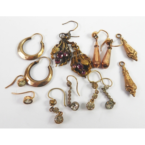 85 - PAIR OF GOLD PLATED DROP EARRINGS, each in the form of a scollop shell, overlaid with a foliate spra... 