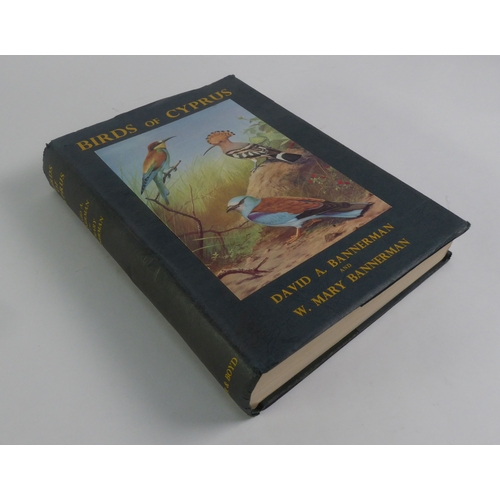 115 - Bannerman - Birds of Cyprus, pub Oliver & Boyd, first ed 1958, with dj, priced 63s net. This cop... 