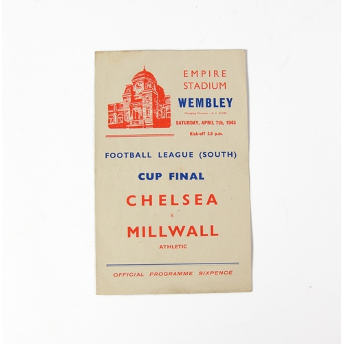 168 - FOOTBALL PROGRAMMES-FOOTBALL LEAGUE SOUTH CUP FINAL, Chelsea v Millwall