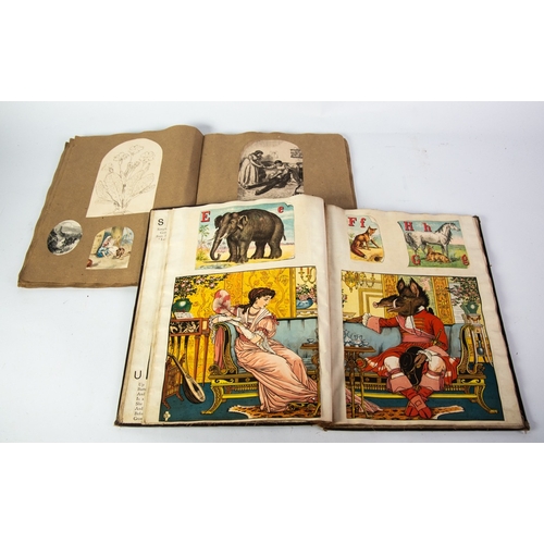 319 - INTERESTING LATE VICTORIAN ALBUM FILLED WITH APPROXIMATELY 175 WATERCOLOURS and DRAWINGS BY A GIFTED... 