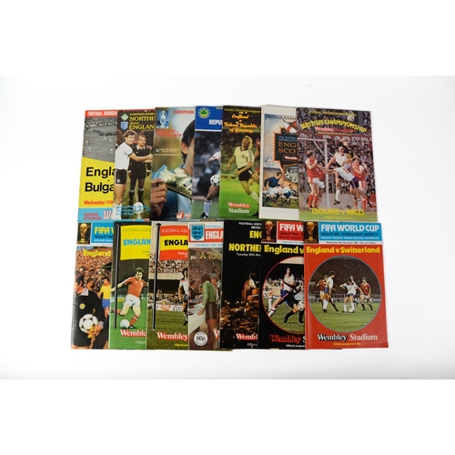 176 - FOOTBALL PROGRAMMES-FOURTEEN ENGLAND HOME PROGRAMMES: v SWITZERLAND, 1980; v NORWAY, 1980; v NORTHER... 