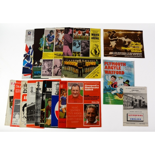 189 - FOOTBALL PROGRAMMES-SEVENTEEN F.A. CUP SEMI-FINALS 1965/1980: LIVERPOOL, WEST HAM UNITED, CHELSEA, A... 