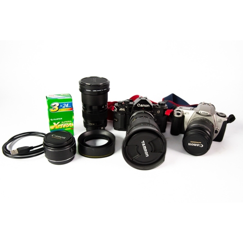 98 - CANON EOS 300 SLR ROLL FILM CAMERA, with ULTRASONIC 58mm, f:3.5-5.6 ZOOM LENS, together with a CANON... 